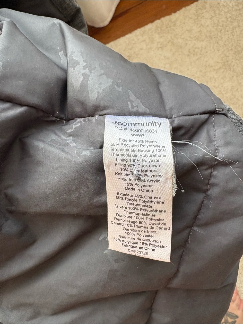 Aritzia Community Paradigm Parka - Medium, Grey- Missing faux fur trim AS IS - Picture 7 of 11